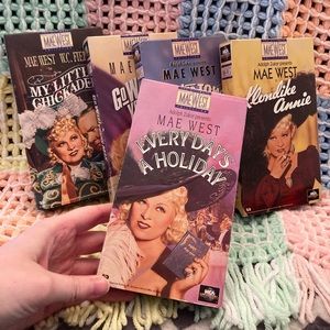 Mae West Five Vintage VHS Tape Movie Collection